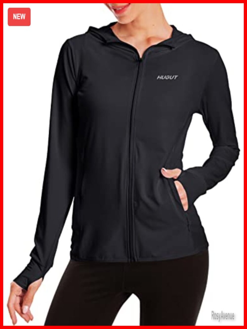 UPF 50+ Sun Protection Long Sleeve Zip Up Hoodie Jacket Lightweight